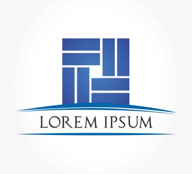 iş logo - mavi simge