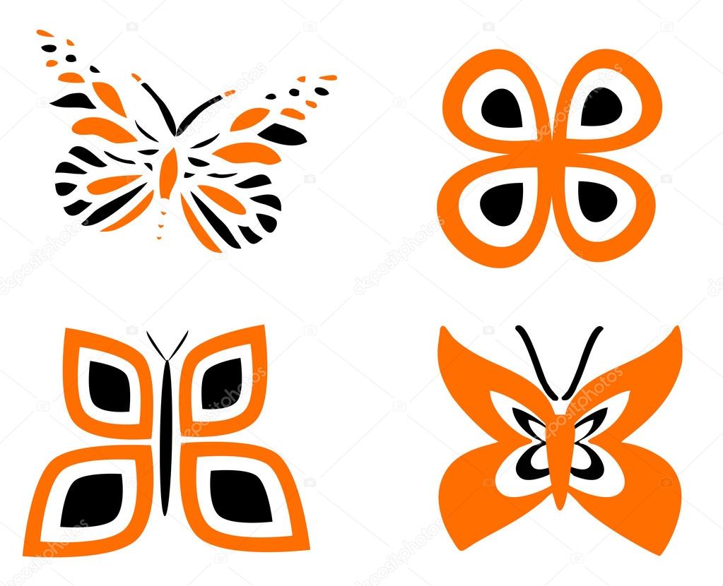 Colored butterflies