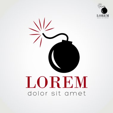 logo bir bomba. vektör tasarımı.