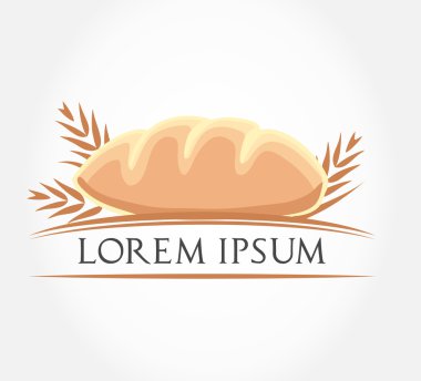 Bread and wheat symbol. vector illustration. vector Bread and wheat symbol. vector illustration. vector