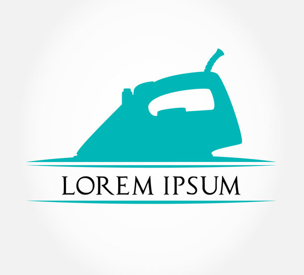 Электрический символ железа. Паровой утюг изолирован на белом фоне
.