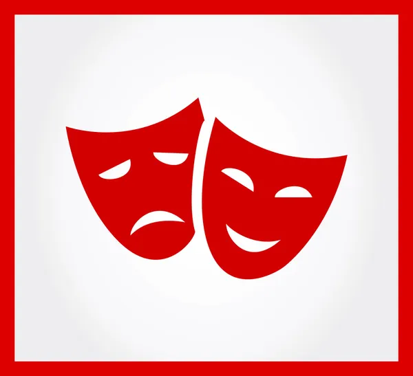 Tiyatro maskeleri logosu — Stok Vektör