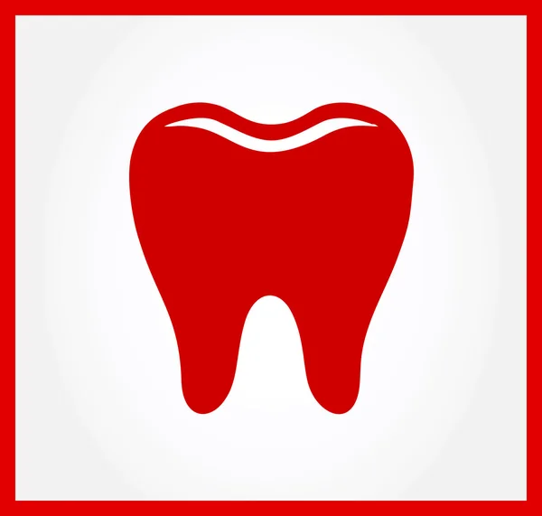 Símbolo dental. ilustración vectorial . — Vector de stock