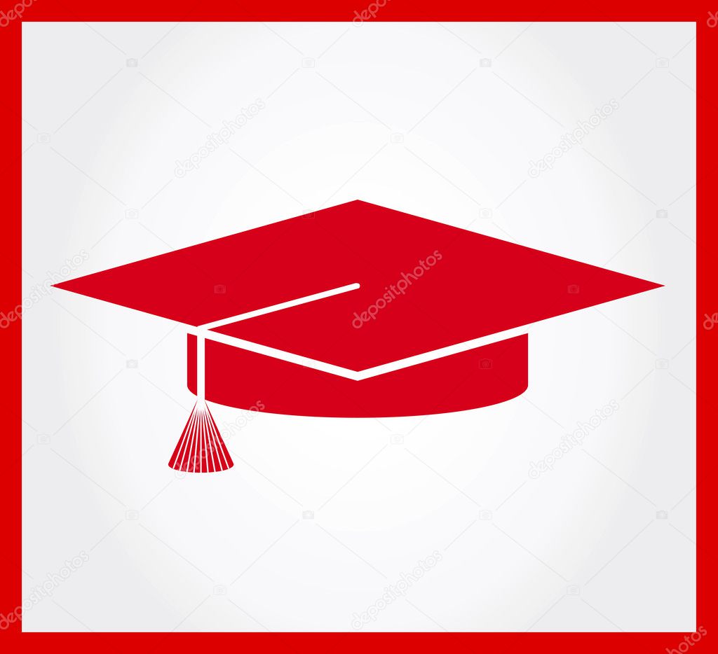 Trencher cap. Graduation Cap symbol