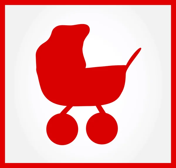 Carrinho de bebé - carrinho de bebé — Vetor de Stock