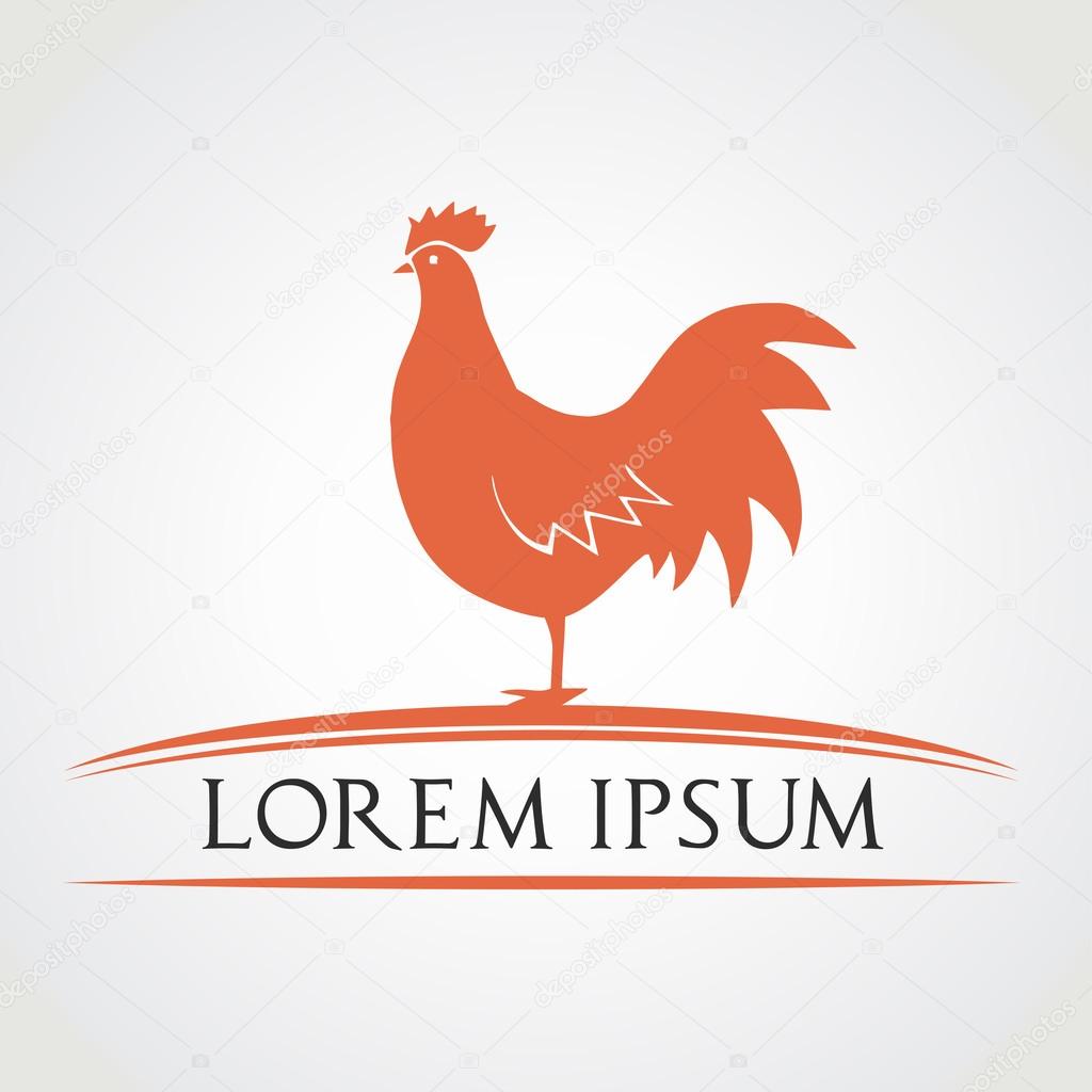 Chicken symbol vector illustration, logo.
