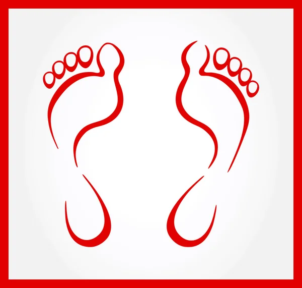 Fußabdruck-Symbol. Vektorillustration. — Stockvektor