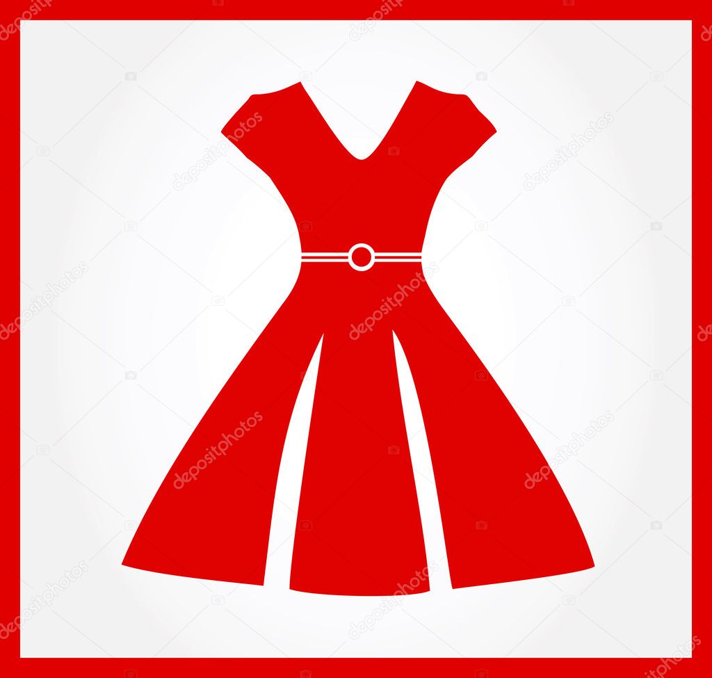 Dress logo. Vector illustration.