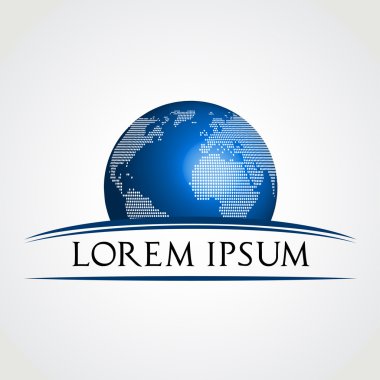 Küre sembolü. vektör çizim.