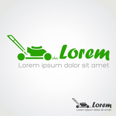 Çim biçme makinesi simge vektör