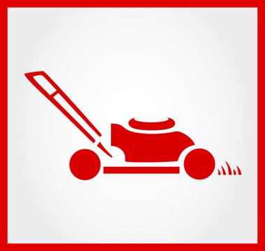 Lawn mower symbol vector clipart