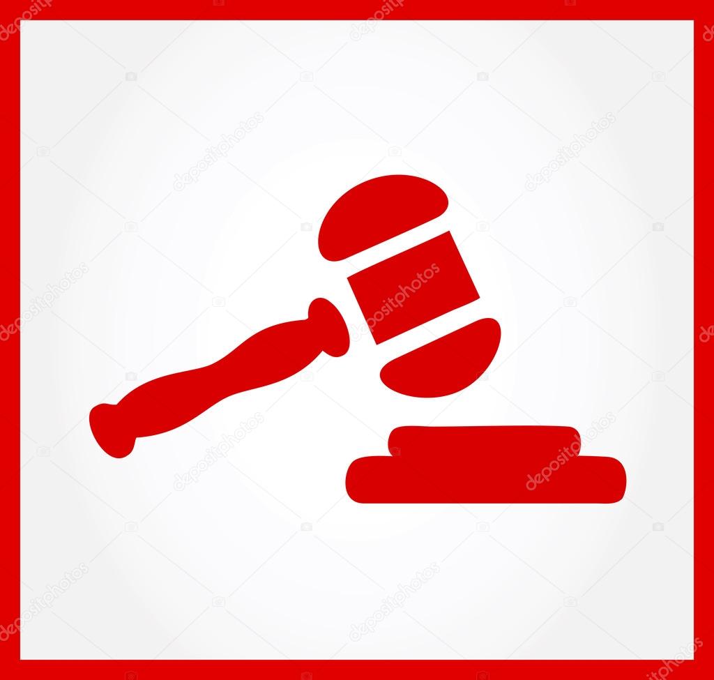 Gavel symbol. logo.