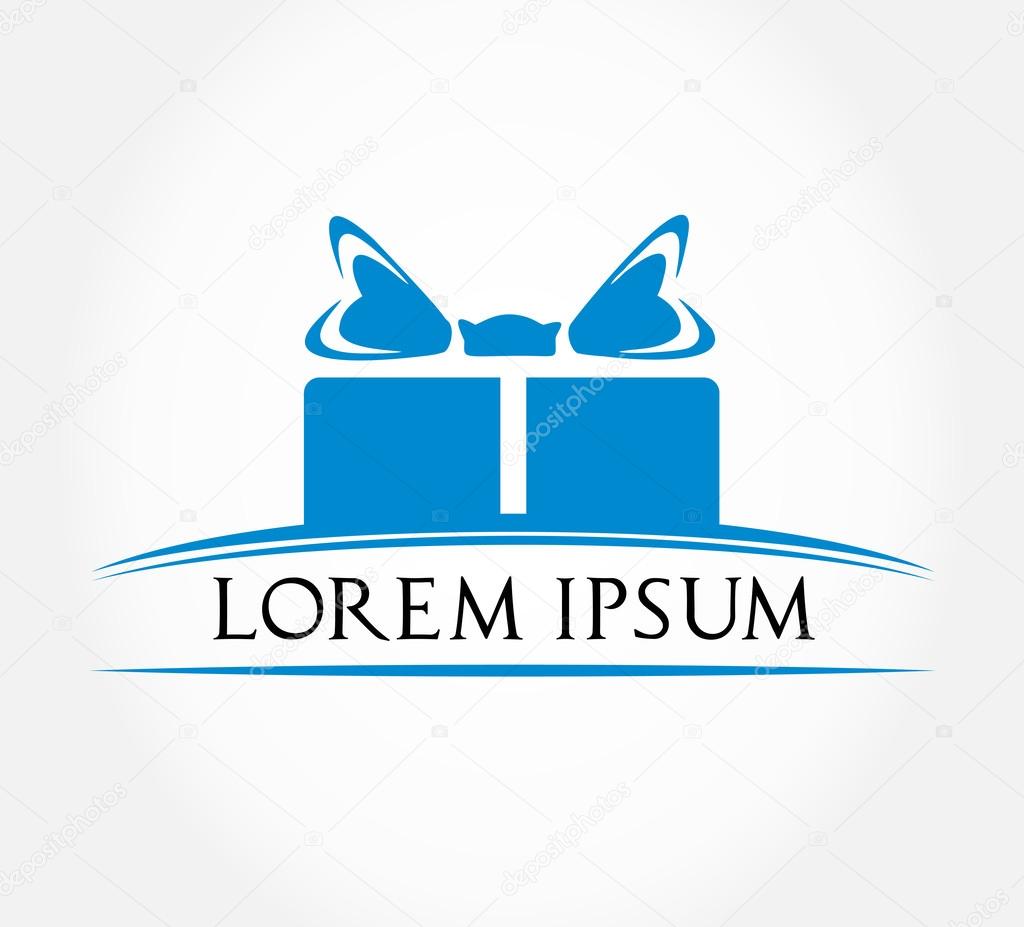 Gift box vector illustration logo