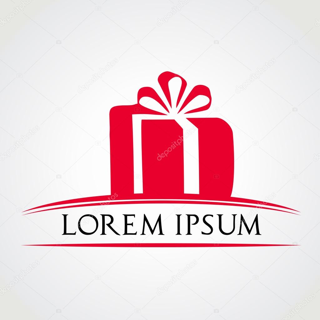 Gift box vector illustration logo