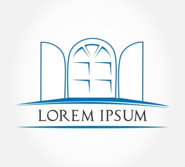 vektör pencere çizim.