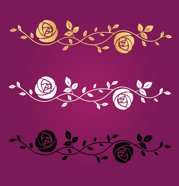Вектор символов розы — стоковый вектор
