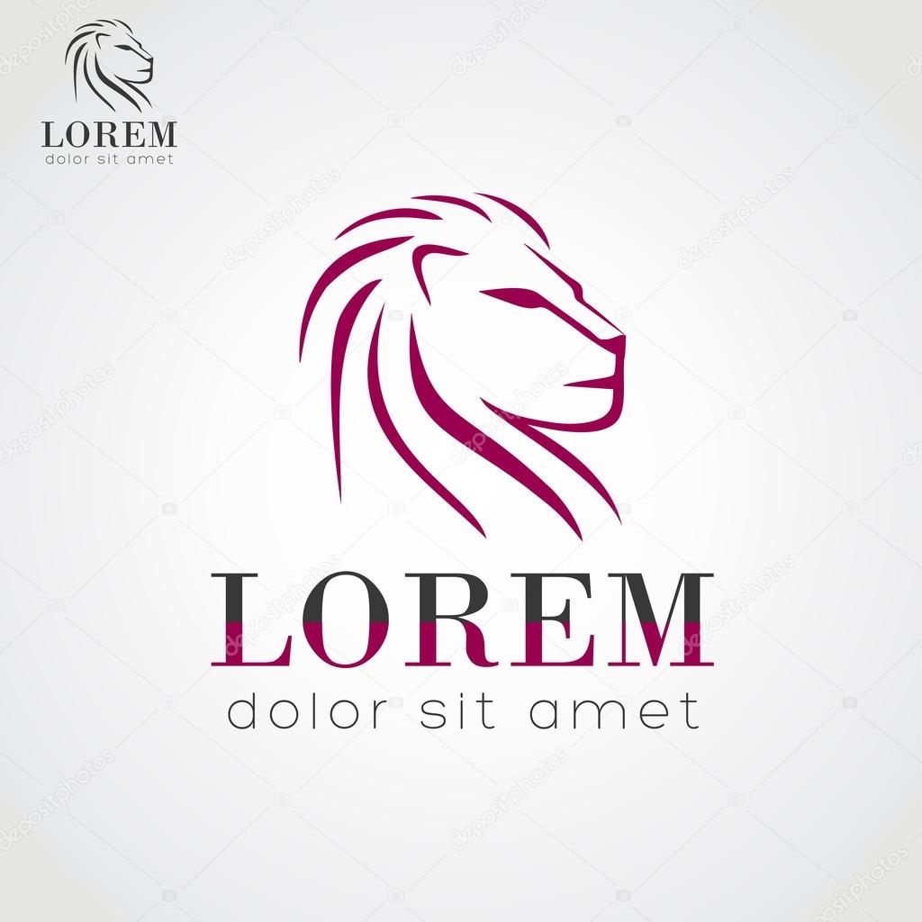 Lion vector icon. Animal logo.