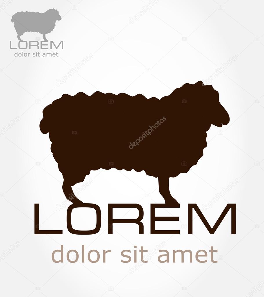 Sheep symbol. Lamb vector.