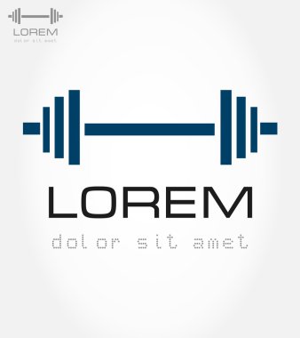 barbell sembolü. vektör çizim.