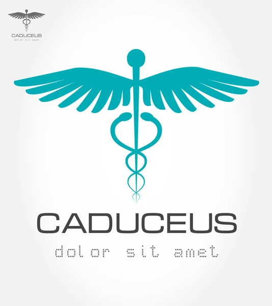 Caduceus lékařské symbol — Stockový vektor