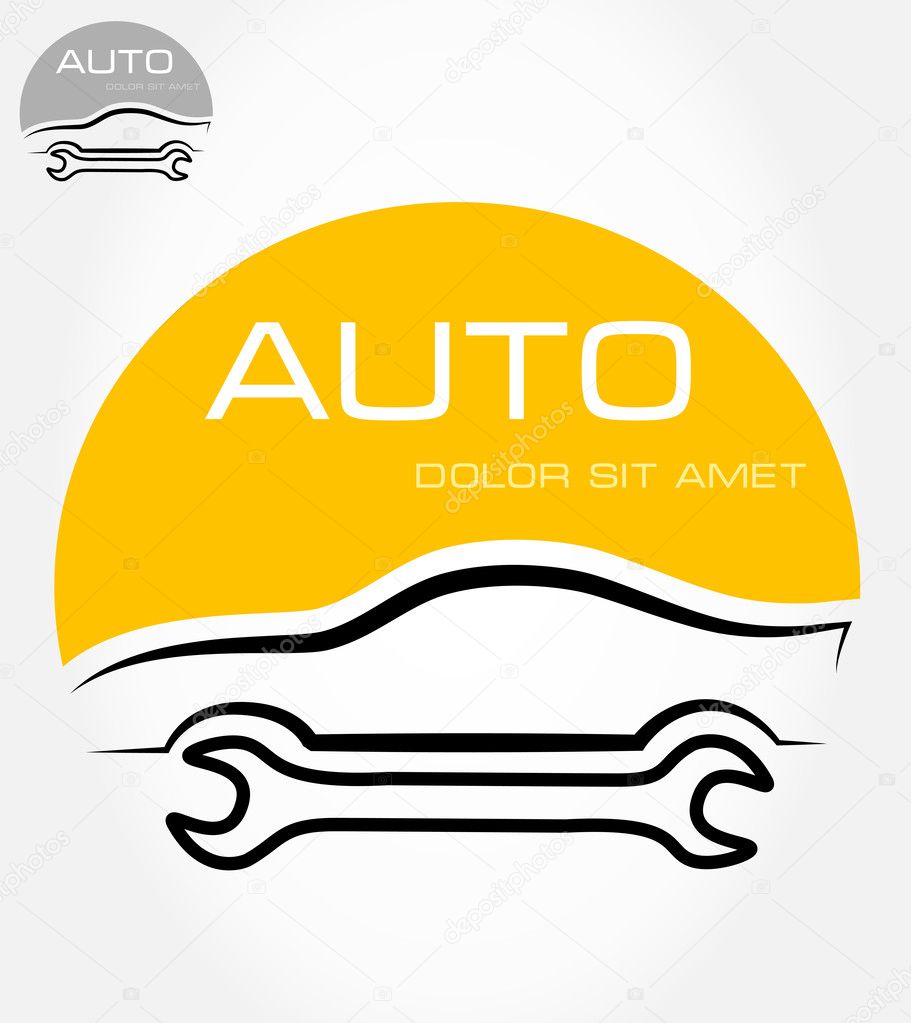 Auto repair symbol. Vector illustration.