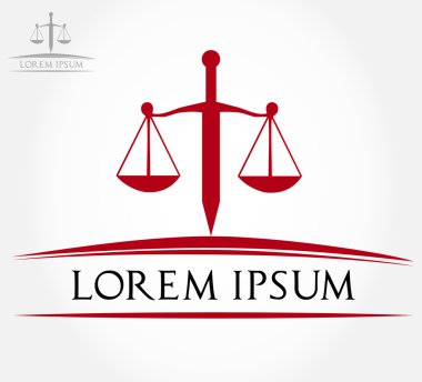 Adalet sembolü - ölçeğini kılıç