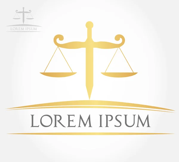 Adalet sembolü - ölçeğini kılıç