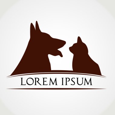 Köpek ve kedi sembolü - hayvan