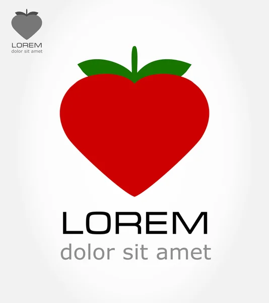 Aardbeien symbool vector — Stockvector