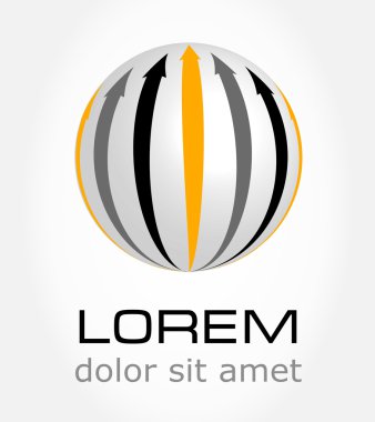 Küre sembolü. vektör çizim.
