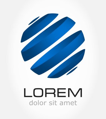 Küre sembolü. vektör çizim.