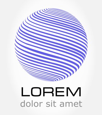 Küre sembolü. vektör çizim.