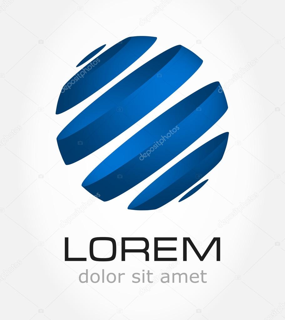 Globe symbol. Vector illustration.