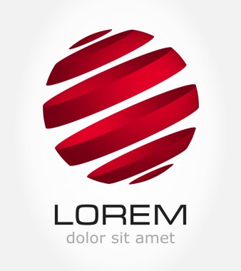 Küre sembolü. vektör çizim.