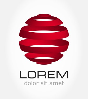 Küre sembolü. vektör çizim.