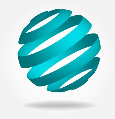 Küre sembolü. vektör çizim.