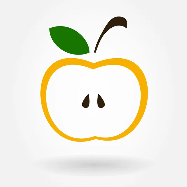 Apfel-Symbolvektor — Stockvektor
