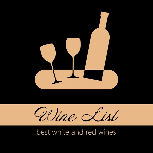 Design da lista de vinhos — Vetor de Stock