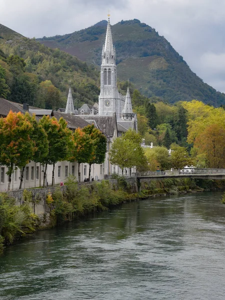 Lourdes Francia Ottobre 2021 Cattedrale Notre Dame Lourdes — Foto Stock