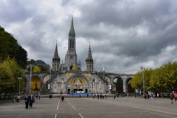 Lourdes Francia Ott 2021 Cattedrale Notre Dame Lourdes Sanctuaires Notre — Foto Stock