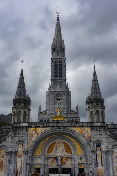 Lourdes Francia Ott 2021 Cattedrale Notre Dame Lourdes Sanctuaires Notre — Foto Stock