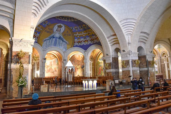 Lourdes Francia Oct 2021 Vistas Interiores Basílica Santuario Nuestra Señora — Foto de Stock