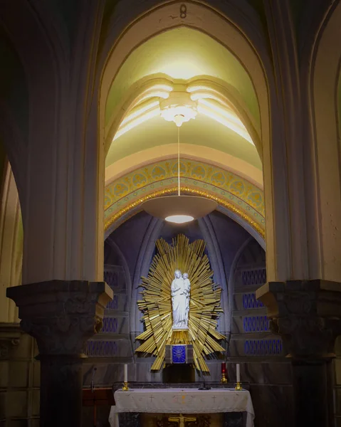 Lourdes Fransa Lourdes Teki Tespih Bazilikası Kilisesi Nin Mahzeninde Bakire — Stok fotoğraf