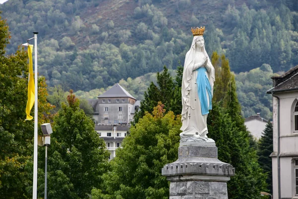 Lourdes France Oct 2021 Statue Vierge Marie Effigie Basilique Rosaire — Photo