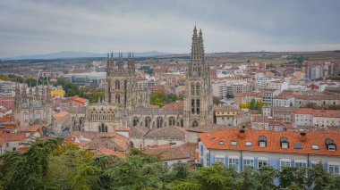Burgos, İspanya - 16 Ekim 2021: Burgos, Kastilya ve Leon 'un Santa Maria Katedrali