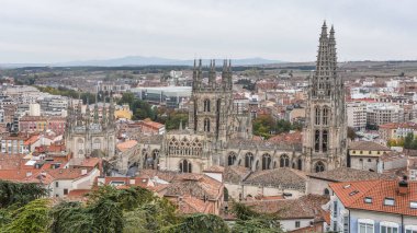 Burgos, İspanya - 16 Ekim 2021: Burgos, Kastilya ve Leon 'un Santa Maria Katedrali