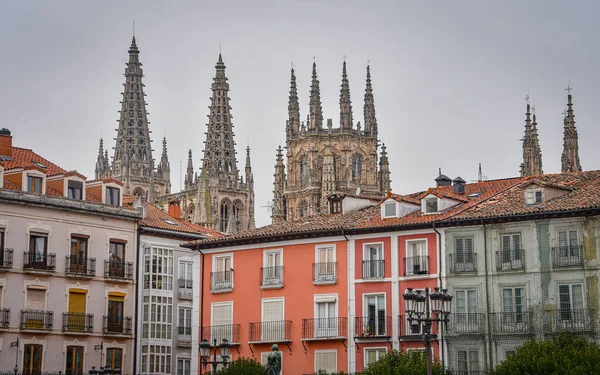 Burgos Espagne Oct 2021 Bâtiments Colorés Sur Plaza Mayor Burgos — Photo