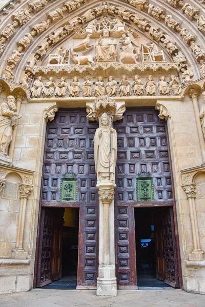 Burgos Spain Oct 2021 Sarmental Gothic Portal Cathedral Saint Mary — 스톡 사진