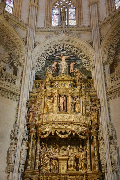 Burgos España Oct 2021 Altar Capilla Del Condestable Catedral Gótica — Foto de Stock