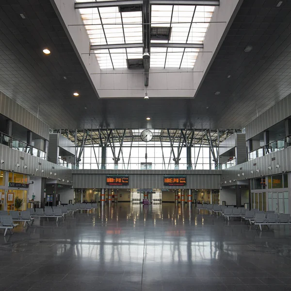 Burgos Hiszpania Paź 2021 Terminal Dworca Kolejowego Burgos Santa Rosa — Zdjęcie stockowe